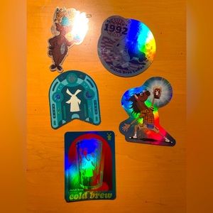 Lot of 5 Rare Hard to find Arizona Dutch Bros Christmas, Halloween stickers